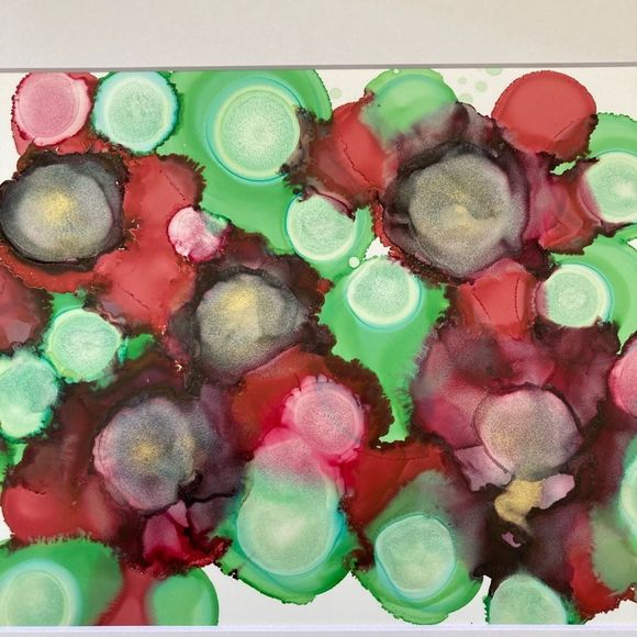 New Original Signed Artwork Alcohol Ink on Paper - Picture 3 of 6